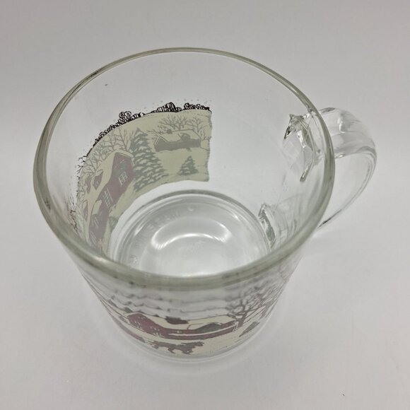 Libbey Glass Coffee Mug Cup Nostalgic Winter Village Cider Hot Chocolate Holiday - Picture 5 of 7